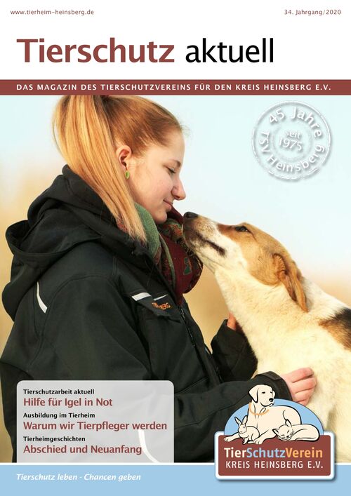 Titelbild des Magazins Tierschutz aktuell 2020